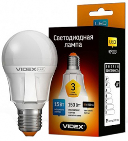 Светодиодная лампа VIDEX Premium A60 15W E27 3000K 220V